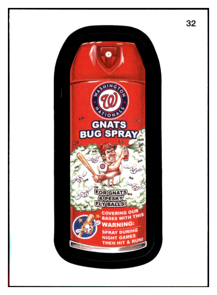 2016 Topps MLB Wacky
  Packages Nationals Gnats Bug Spray  
  Washington Nationals Baseball Card GMMGB simple Xclusive Collectibles   