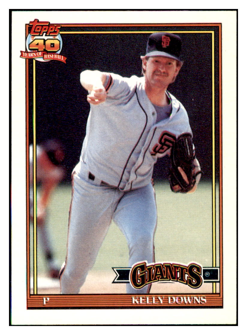 1991 Topps Kelly Downs    San Francisco Giants Baseball Card GMMGC simple Xclusive Collectibles   