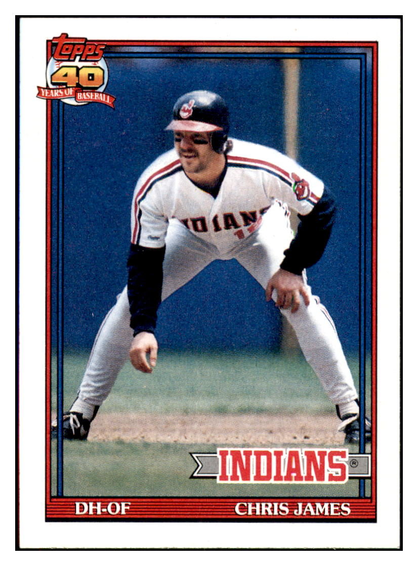1991 Topps Chris James    Cleveland Indians Baseball Card GMMGC_1a simple Xclusive Collectibles   