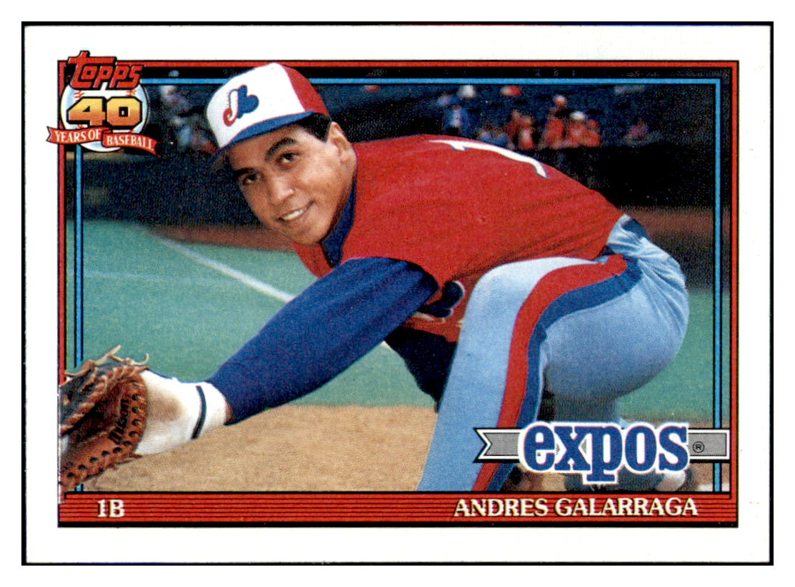 1991 Topps Andres Galarraga Montreal
  Expos Baseball Card GMMGC_1a simple Xclusive Collectibles   
