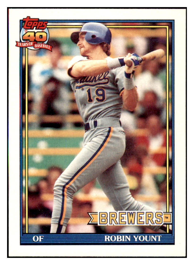 1991 Topps Robin Yount    Milwaukee Brewers Baseball Card GMMGC simple Xclusive Collectibles   