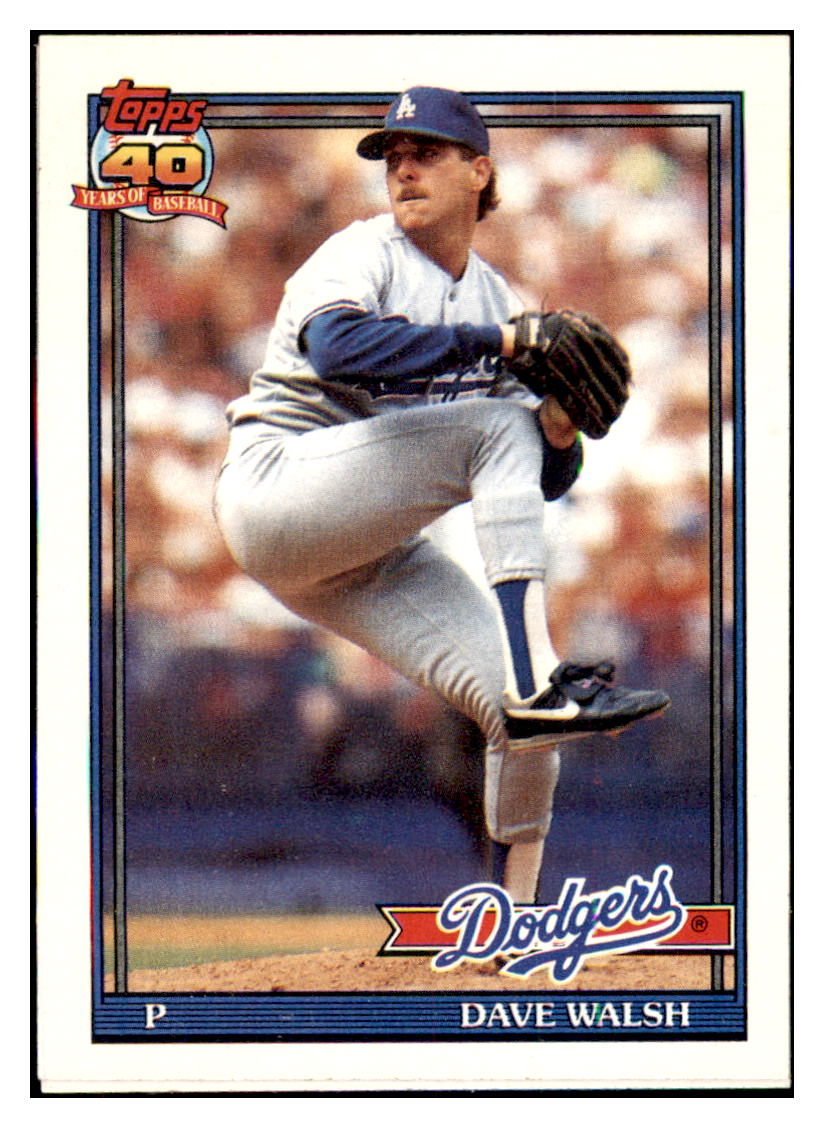 1991 Topps Dave Walsh   RC 
  Los Angeles Dodgers Baseball Card GMMGC simple Xclusive Collectibles   