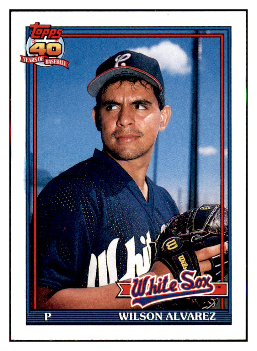 1991 Topps Wilson
  Alvarez   ERR  Chicago White Sox Baseball Card GMMGC simple Xclusive Collectibles   