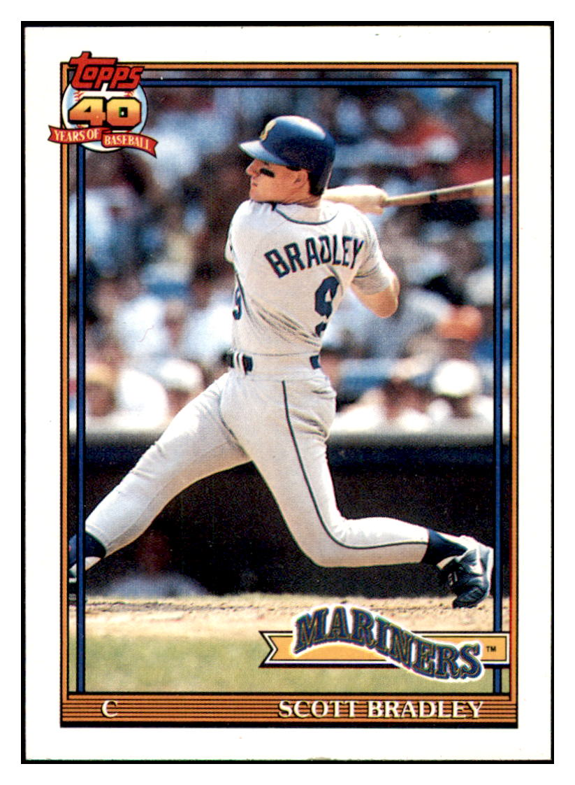 1991 Topps Scott
  Bradley    Seattle Mariners Baseball
  Card GMMGC simple Xclusive Collectibles   