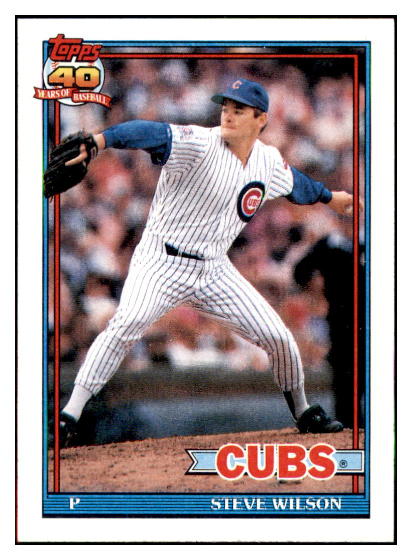 1991 Topps Steve Wilson    Chicago Cubs Baseball Card GMMGC simple Xclusive Collectibles   