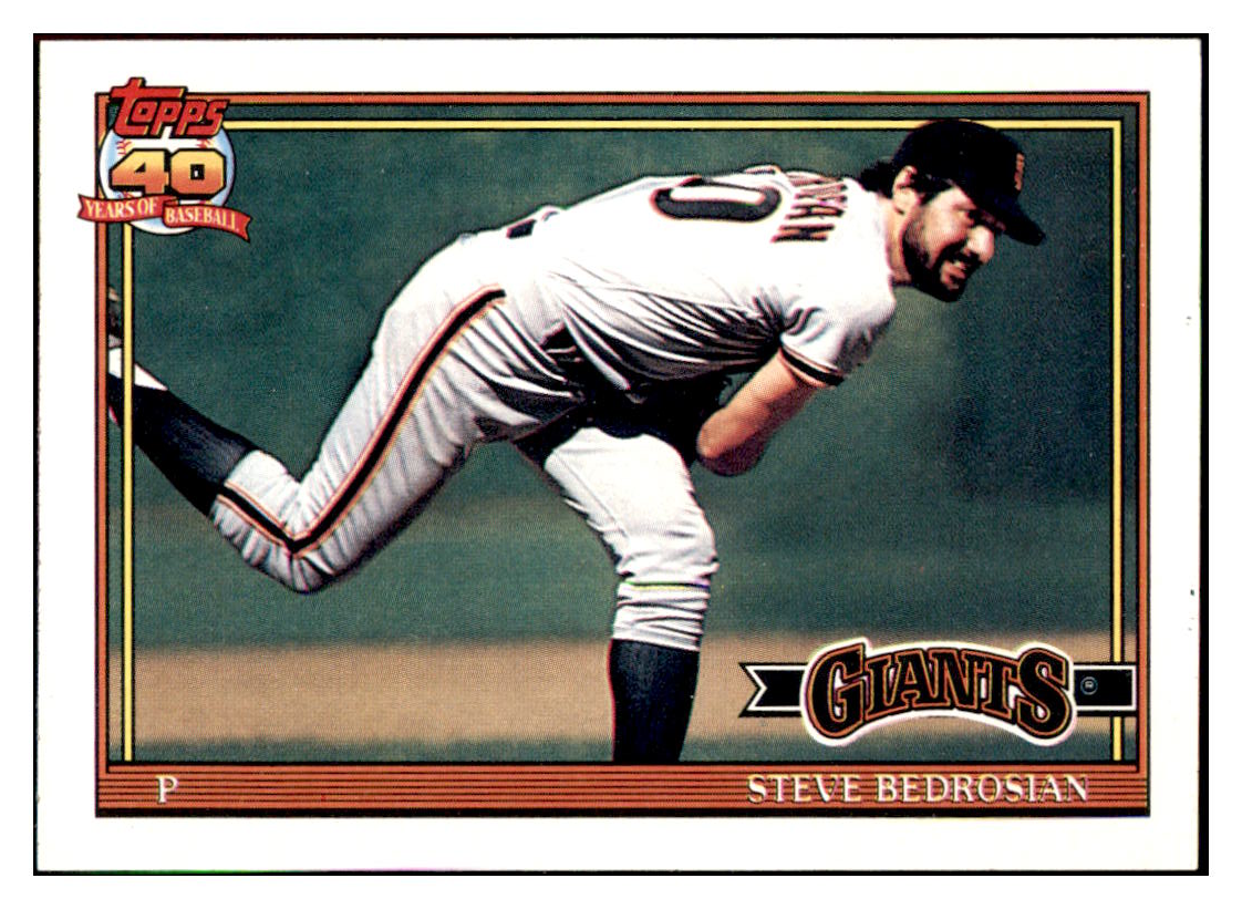 1991 Topps Steve
  Bedrosian    San Francisco Giants
  Baseball Card GMMGC simple Xclusive Collectibles   