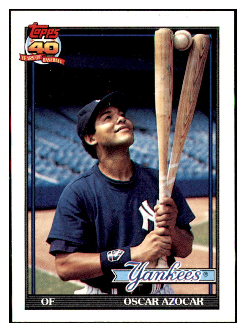 1991 Topps Oscar Azocar    New York Yankees Baseball Card GMMGC simple Xclusive Collectibles   