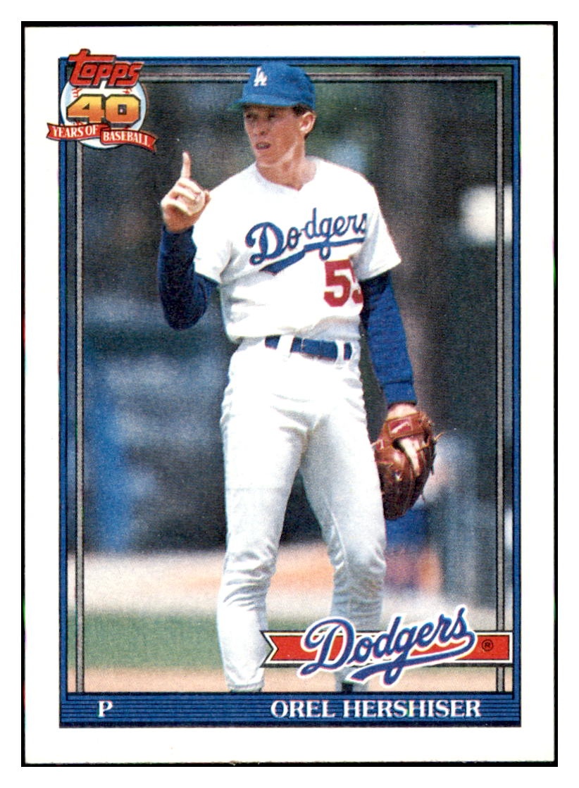 1991 Topps Orel
  Hershiser    Los Angeles Dodgers
  Baseball Card GMMGC simple Xclusive Collectibles   