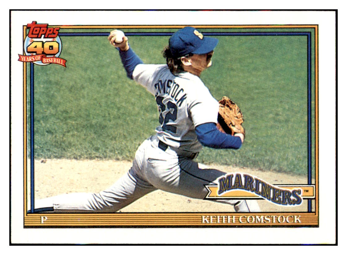 1991 Topps Keith
  Comstock   COR  Seattle Mariners Baseball Card GMMGC simple Xclusive Collectibles   