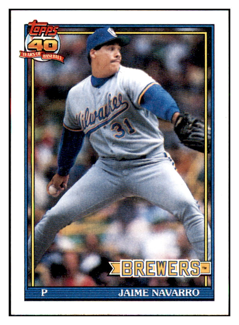 1991 Topps Jaime Navarro
Milwaukee Brewers Baseball Card
  GMMGC simple Xclusive Collectibles   