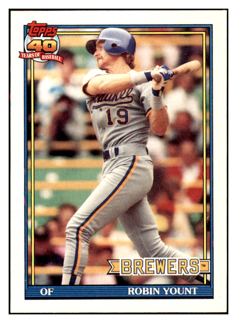 1991 Topps Robin Yount    Milwaukee Brewers Baseball Card GMMGC_1a simple Xclusive Collectibles   