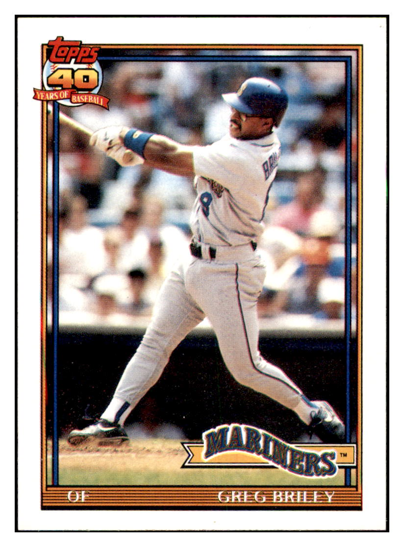 1991 Topps Greg Briley    Seattle Mariners Baseball Card GMMGC simple Xclusive Collectibles   