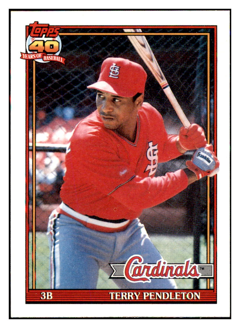 1991 Topps Terry
  Pendleton    St. Louis Cardinals
  Baseball Card GMMGC simple Xclusive Collectibles   