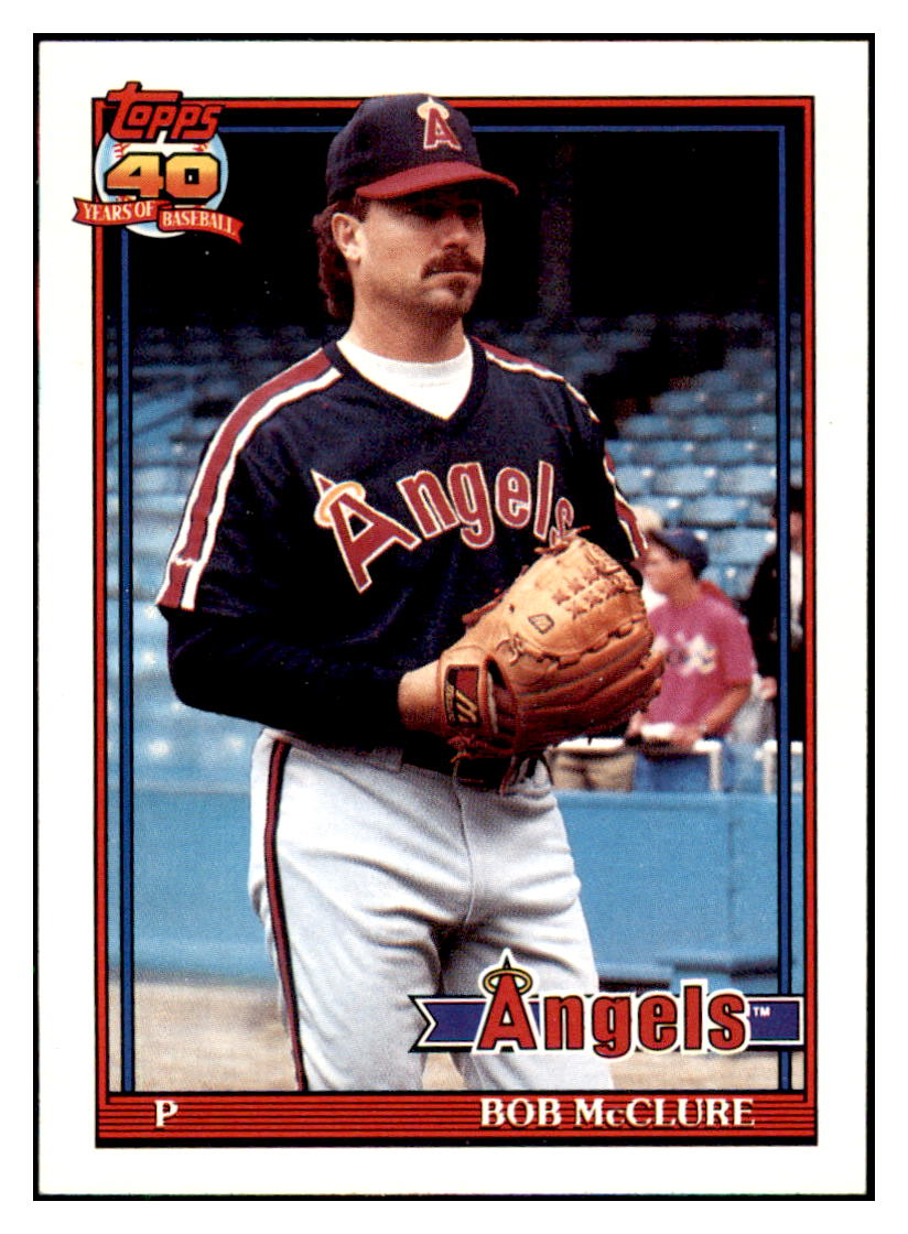 1991 Topps Bob McClure    California Angels Baseball Card GMMGC_1a simple Xclusive Collectibles   