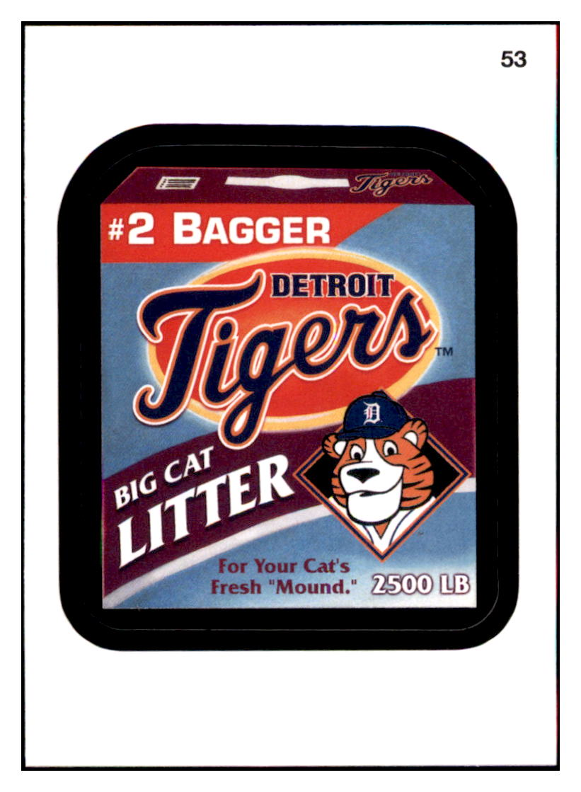 2016 Topps MLB Wacky
  Packages Tigers Big Cat Litter Green Turf Border  Detroit Tigers Baseball Card GMMGD simple Xclusive Collectibles   