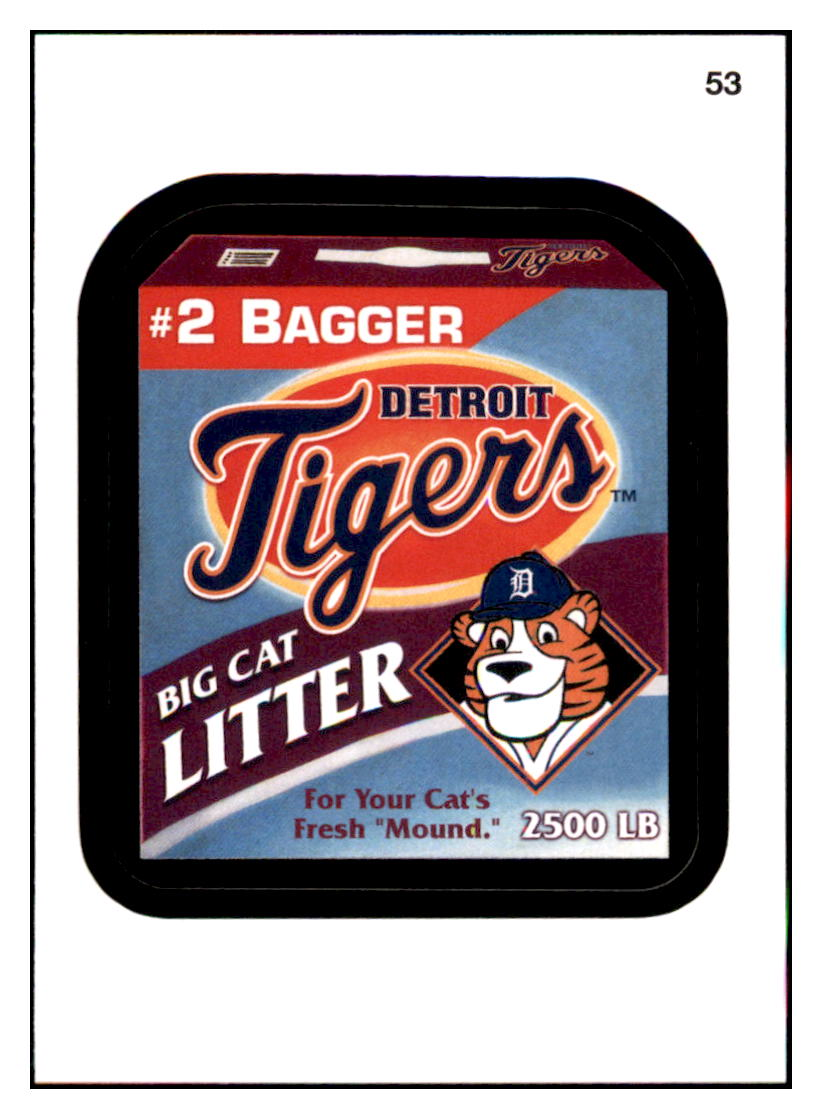 2016 Topps MLB Wacky
  Packages Tigers Big Cat Litter Green Turf Border  Detroit Tigers Baseball Card GMMGD_1a simple Xclusive Collectibles   