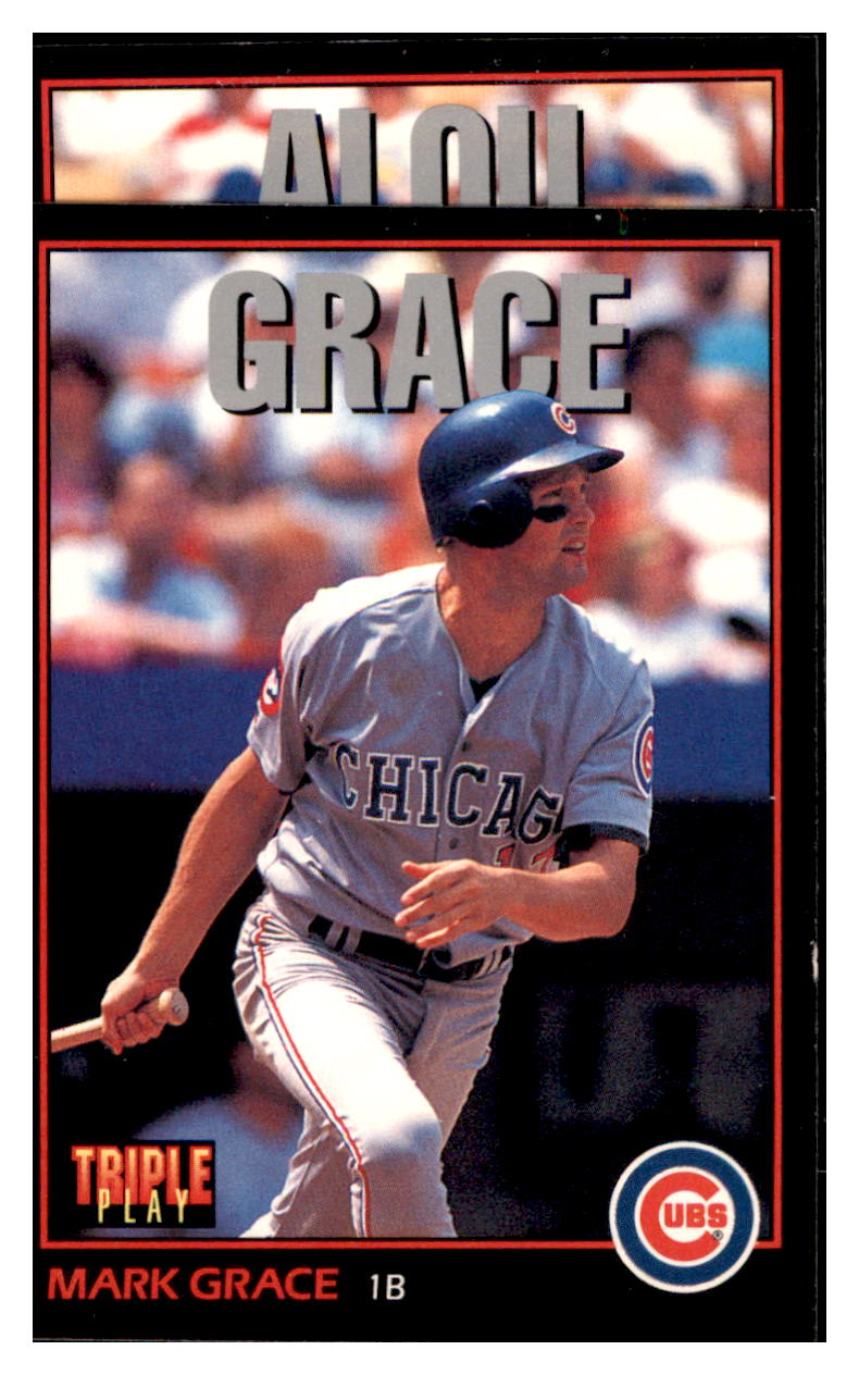 1993 Triple Play Mark Grace Chicago Cubs #211 Baseball Card GMMGD