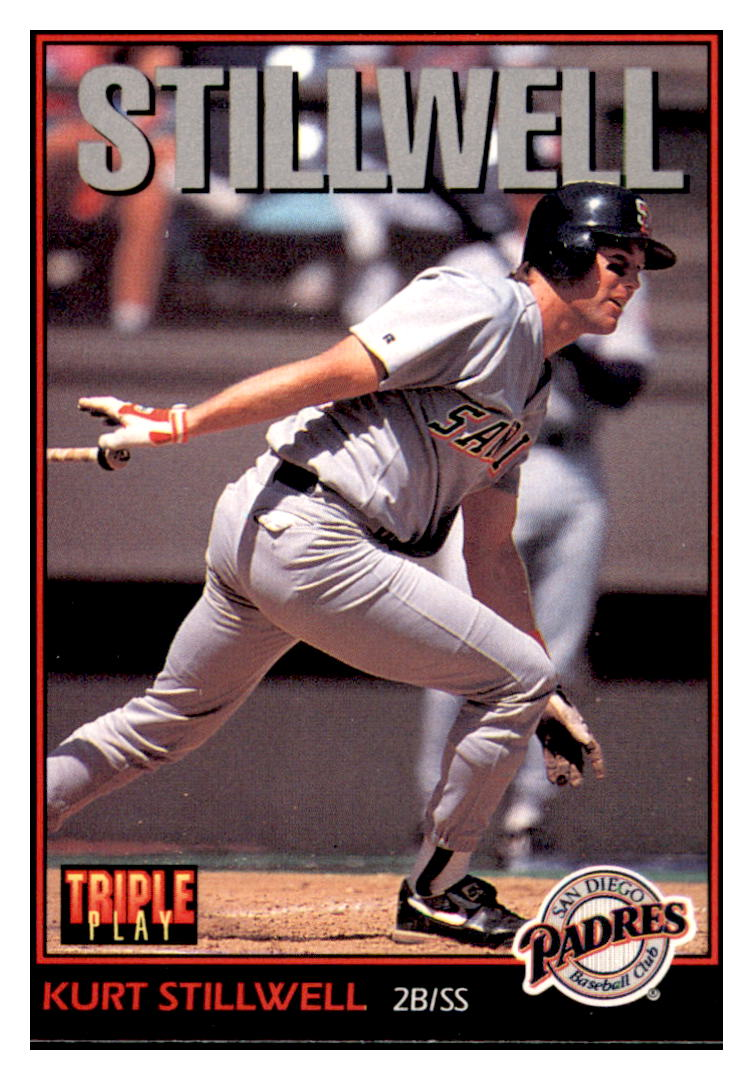 1993 Triple Play Kurt
  Stillwell   San Diego Padres Baseball
  Card GMMGD simple Xclusive Collectibles   