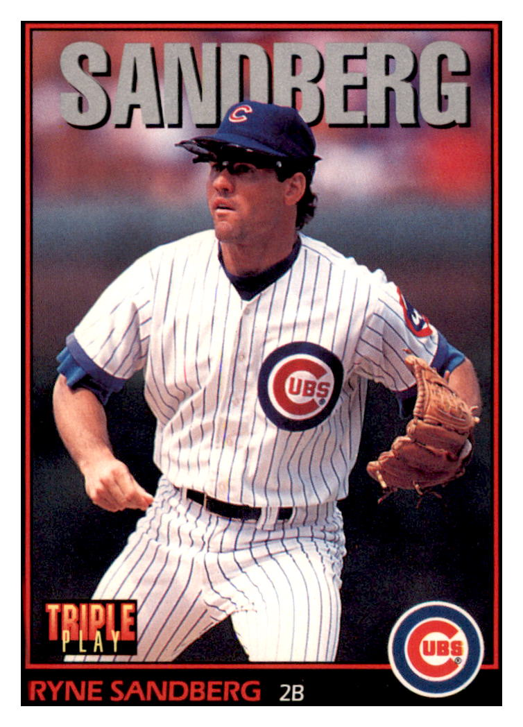 1993 Triple Play Ryne
  Sandberg   Chicago Cubs Baseball Card
  GMMGD simple Xclusive Collectibles   