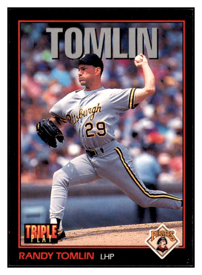 1993 Triple Play Randy
  Tomlin   Pittsburgh Pirates Baseball
  Card GMMGD simple Xclusive Collectibles   