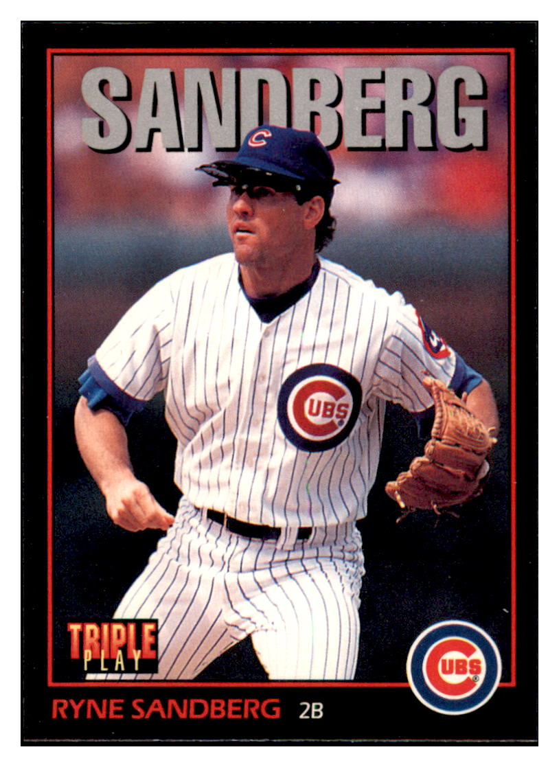 1993 Triple Play Ryne
  Sandberg   Chicago Cubs Baseball Card
  GMMGD_1a simple Xclusive Collectibles   