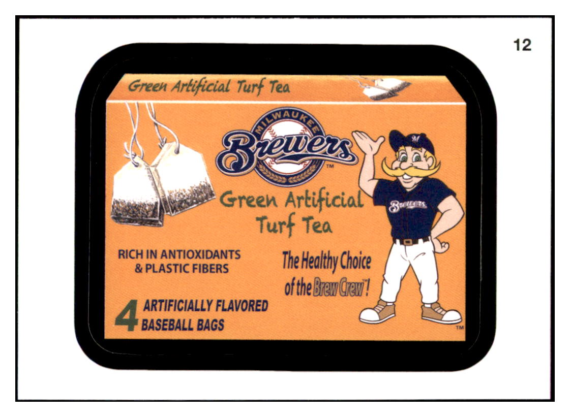 2016 Topps MLB Wacky
  Packages Brewers Tea   Milwaukee
  Brewers Baseball Card GMMGD simple Xclusive Collectibles   
