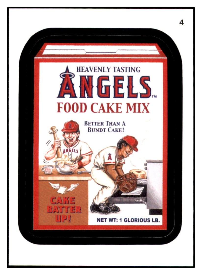2016 Topps MLB Wacky
  Packages Angels Food Cake Mix   Los
  Angeles Angels Baseball Card GMMGD simple Xclusive Collectibles   