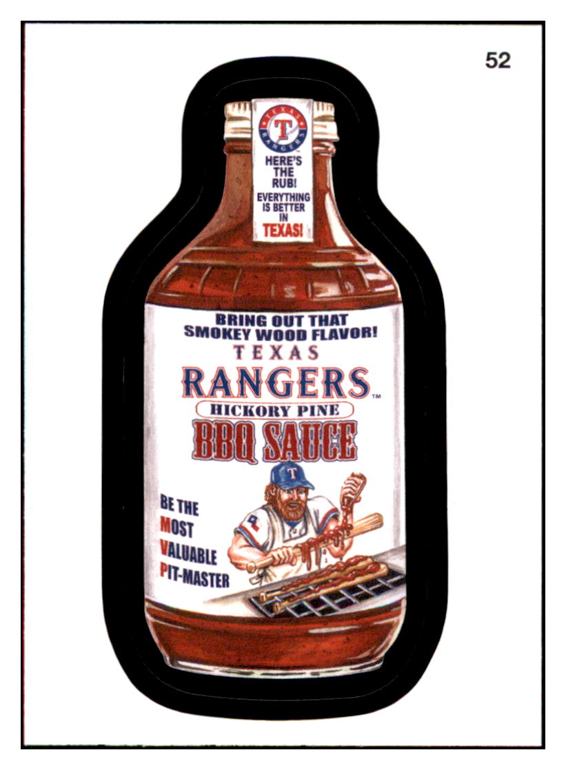 2016 Topps MLB Wacky
  Packages Rangers BBQ Sauce   Texas
  Rangers Baseball Card GMMGD simple Xclusive Collectibles   