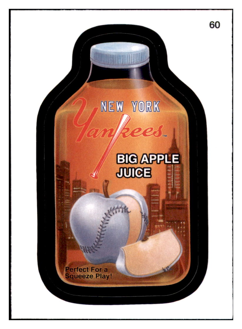 2016 Topps MLB Wacky
  Packages Yankees Big Apple Juice   New
  York Yankees Baseball Card GMMGD simple Xclusive Collectibles   