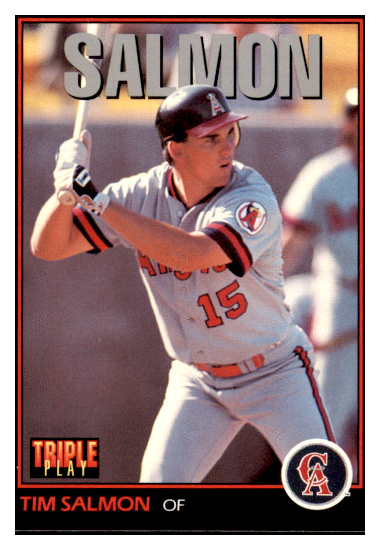 1993 Triple Play Tim
  Salmon   California Angels Baseball
  Card GMMGD simple Xclusive Collectibles   