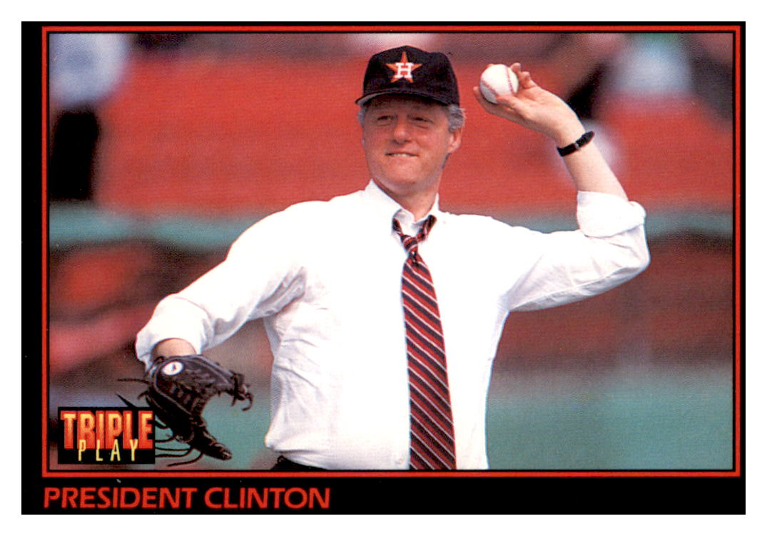 1993 Triple Play Bill
  Clinton    Baseball Card GMMGD simple Xclusive Collectibles   