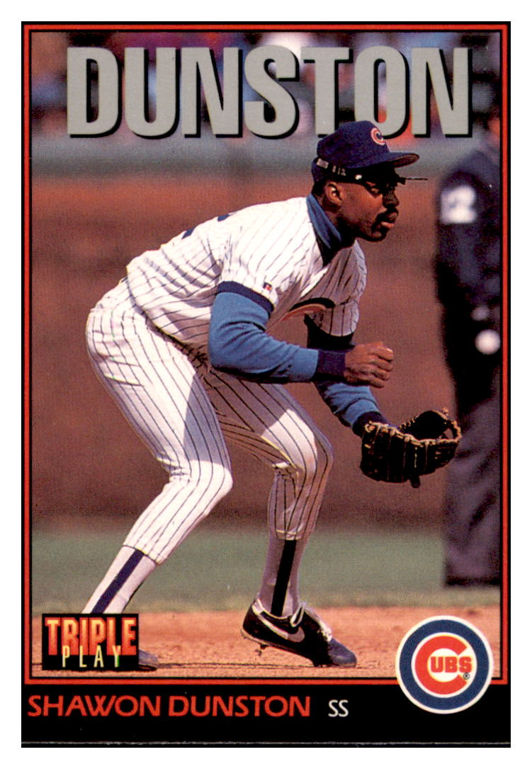 1993 Triple Play Shawon
  Dunston   Chicago Cubs Baseball Card
  GMMGD simple Xclusive Collectibles   