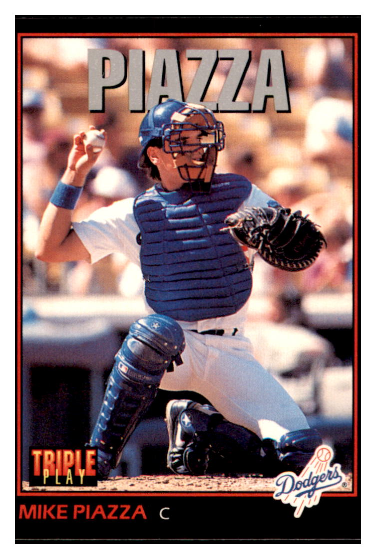 1993 Triple Play Mike
  Piazza   Los Angeles Dodgers Baseball
  Card GMMGD_1a simple Xclusive Collectibles   