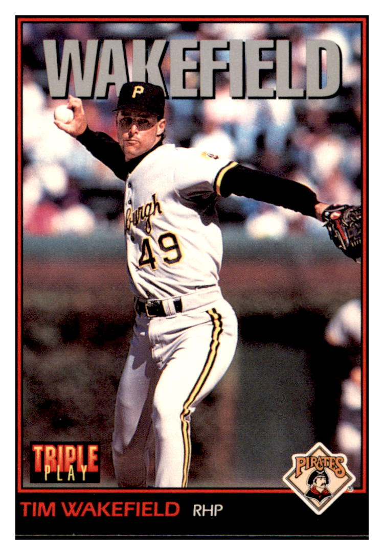 1993 Triple Play Tim
  Wakefield   Pittsburgh Pirates Baseball
  Card GMMGD_1a simple Xclusive Collectibles   