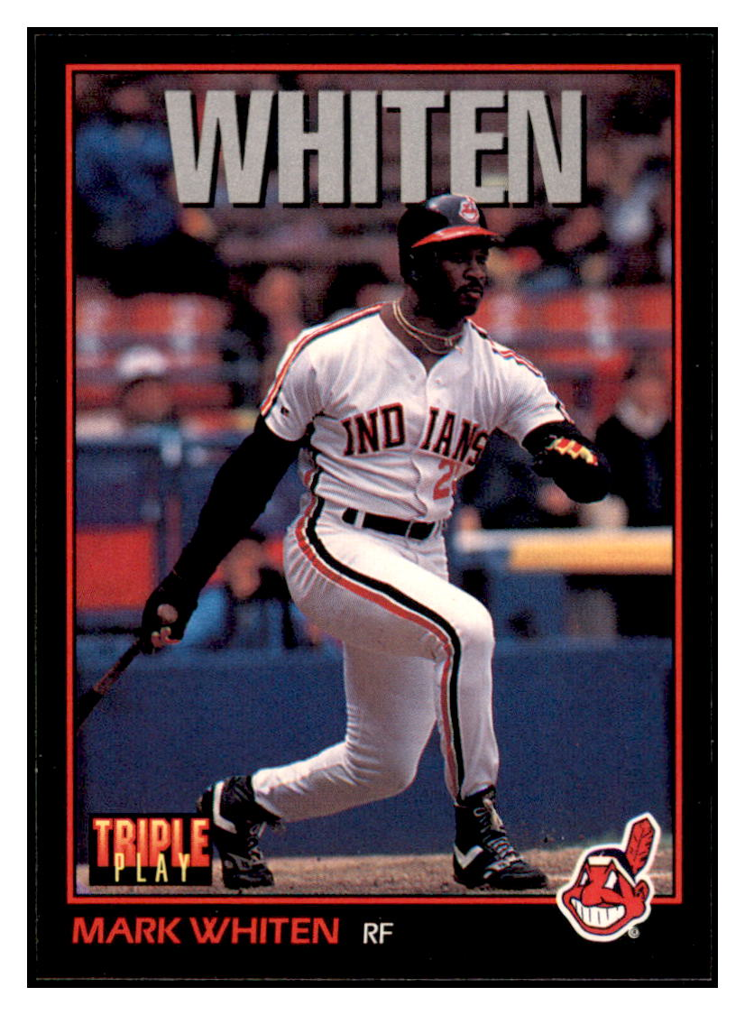 1993 Triple Play Mark
  Whiten   Cleveland Indians Baseball
  Card GMMGD_1a simple Xclusive Collectibles   