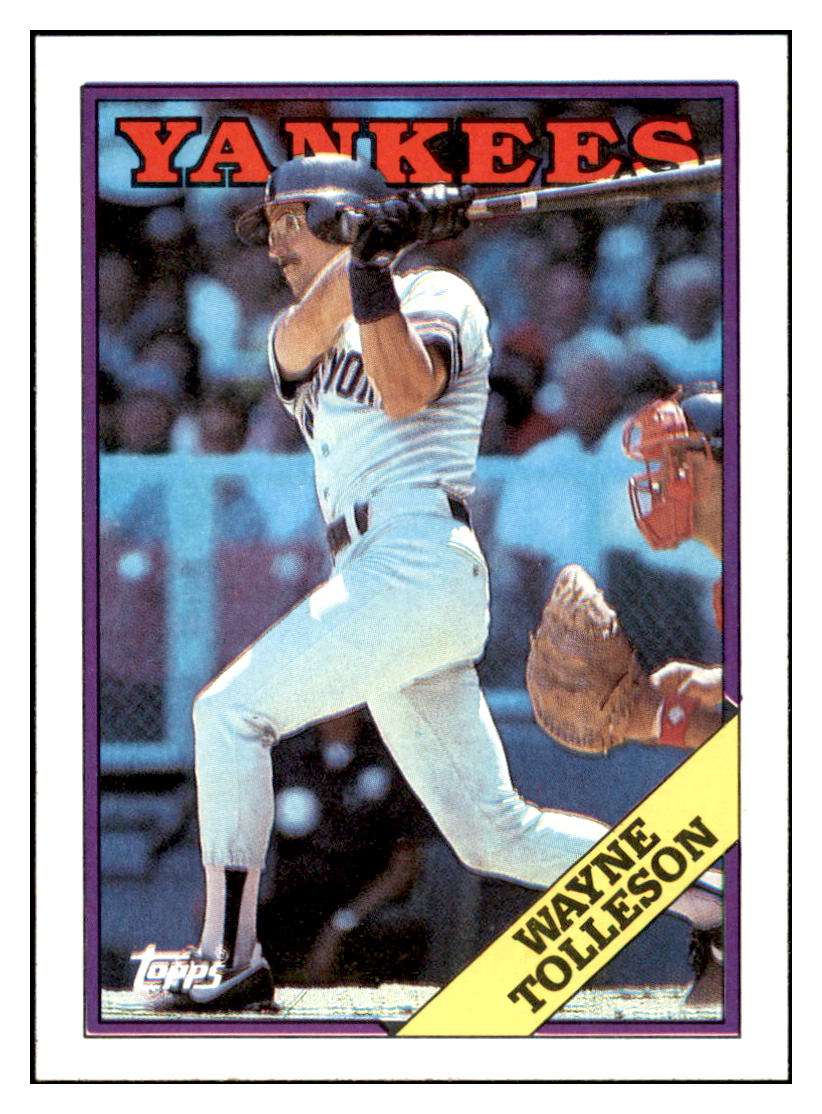 1988 Topps Wayne
  Tolleson   New York Yankees Baseball
  Card GMMGD simple Xclusive Collectibles   