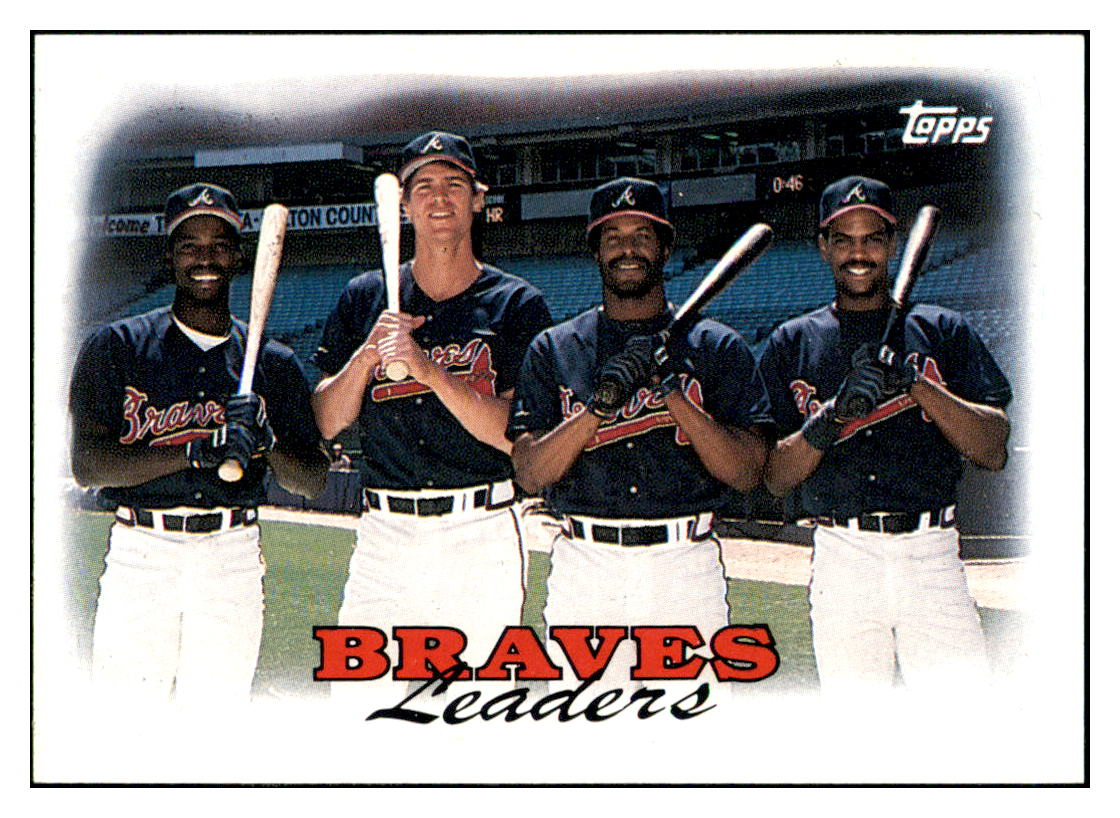 1988 Topps Braves Leaders
  TL   Atlanta Braves Baseball Card GMMGD simple Xclusive Collectibles   
