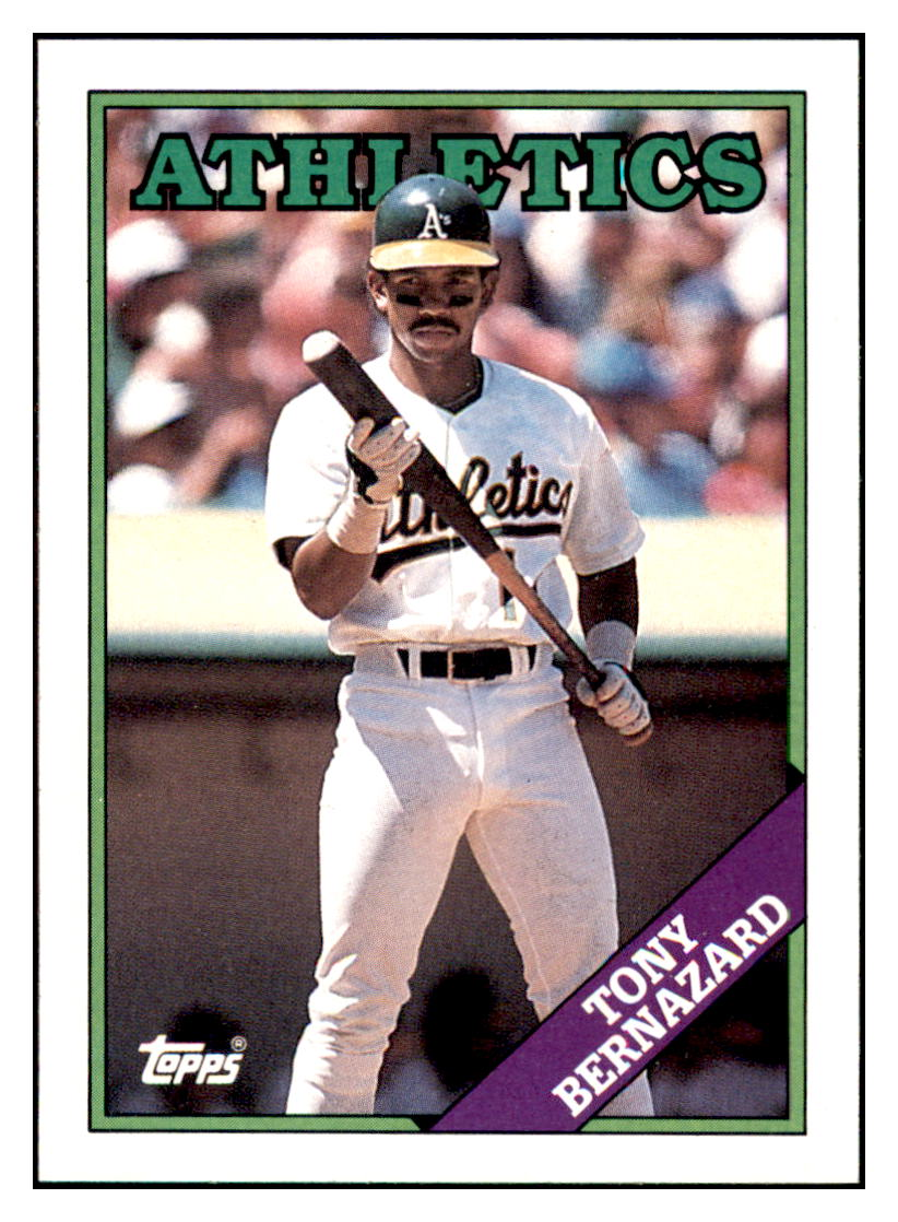 1988 Topps Tony
  Bernazard   Oakland Athletics Baseball
  Card GMMGD_1a simple Xclusive Collectibles   