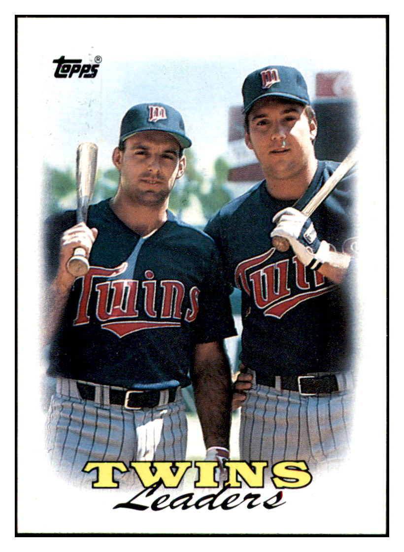 1988 Topps Twins Leaders
  TL   Minnesota Twins Baseball Card
  GMMGD simple Xclusive Collectibles   