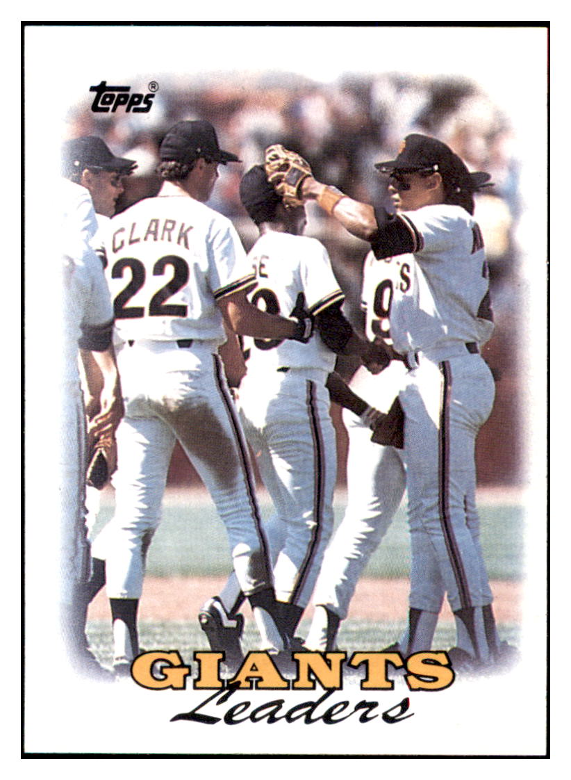 1988 Topps Giants Leaders
  TL   San Francisco Giants Baseball Card
  GMMGD_1a simple Xclusive Collectibles   