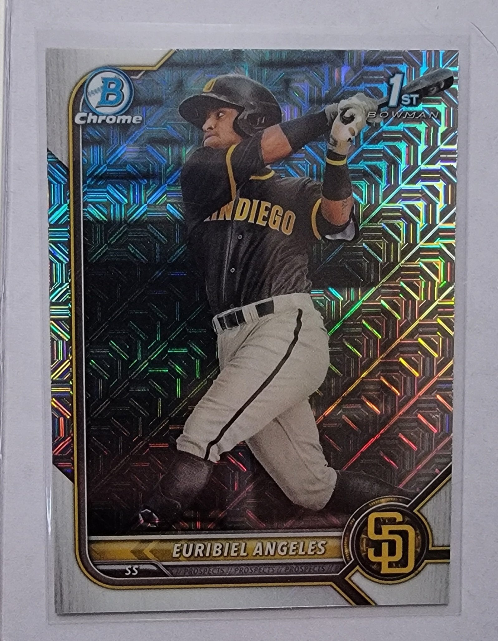 2022 Bowman Euribiel Angeles Mojo Refractor Baseball Card AVM1 simple Xclusive Collectibles   