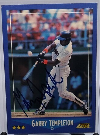1988 Score Gary Templeton Hand Signed Autograph Baseball Card simple Xclusive Collectibles   