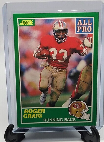 1989 Score Roger Craig All Pro Football Card simple Xclusive Collectibles   