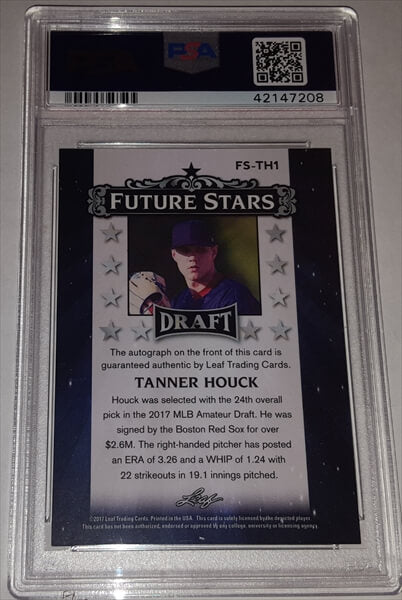 2017 Leaf Metal Draft Tanner Houck Dual Graded 10 Autographed Baseball Card simple Xclusive Collectibles   