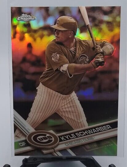 2017 Topps Chrome Kyle Schwarber Sepia Refractor Baseball Card simple Xclusive Collectibles   