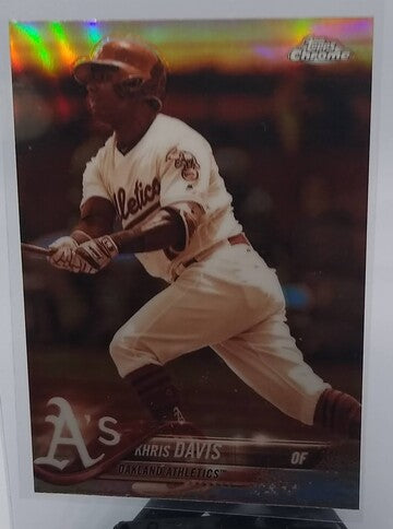 2018 Topps Chrome Kris Davis Sepia Refractor Baseball Card simple Xclusive Collectibles   