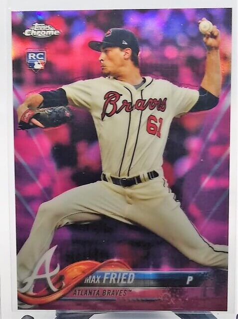 2018 Topps Chrome Max Fried Pink Rookie Refractor Baseball Card simple Xclusive Collectibles   