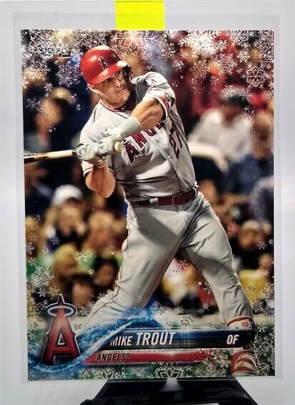2018 Topps Holiday Mike Trout Metallic Snowflake Baseball Card simple Xclusive Collectibles   