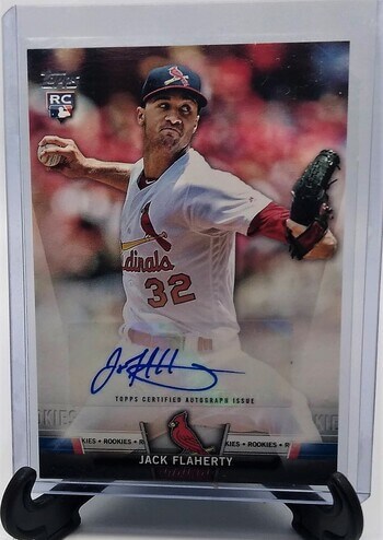 2018 Topps Update Jack Flaherty Autographed Salute Rookie Baseball Card simple Xclusive Collectibles   
