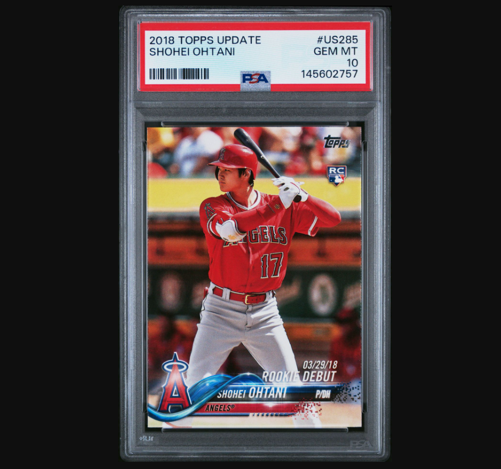 2018 Topps Chrome Update Shohei Ohtani HMT32 PSA 10 Angels Rookie Baseball Card